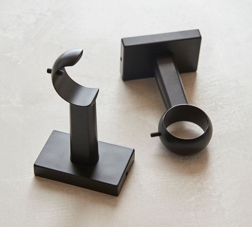 Antique Bronze Curtain Rod & Wall Bracket Pottery Barn Australia